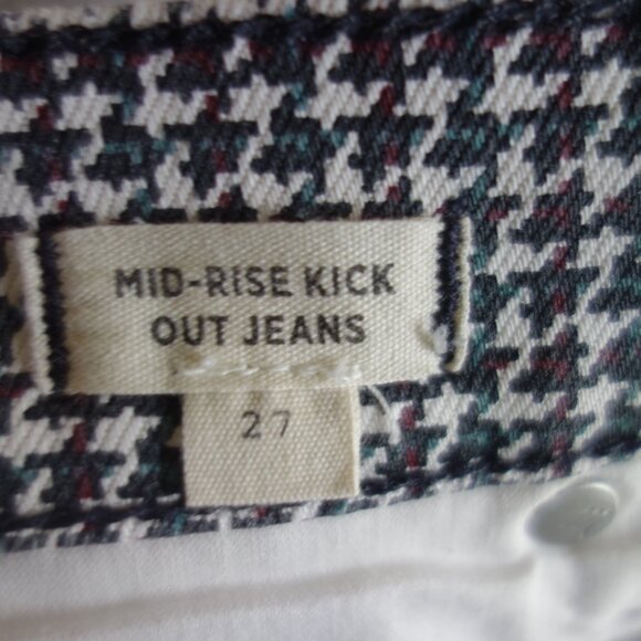 MADEWELL Mid-Rise Kick Out Stretch Houndstooth Pants – Sz 27 - Picture 7 of 11